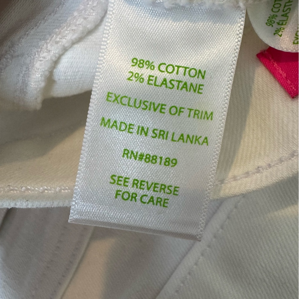 Lilly Pulitzer White Straight Leg Jeans | Classic Fit size 12 - Picture 12 of 13